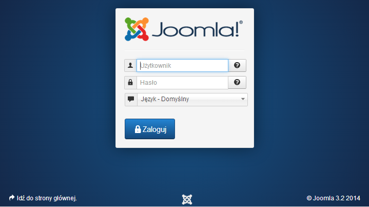 Logowanie do zaplecza Joomla 3.x