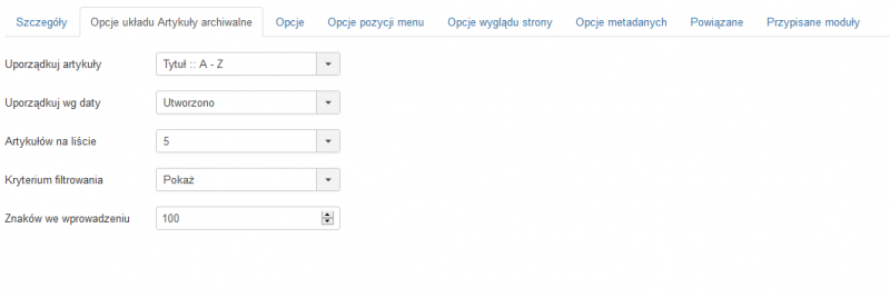 Pomoc38-Menu Projektant pozycji menu typ artykuly archiwalne zakladka opcje ukladu.png
